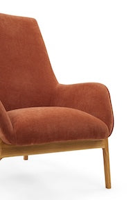 Arna High Back Arm Chair - Rust