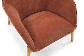 Arna High Back Arm Chair - Rust