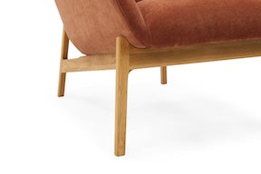 Arna High Back Arm Chair - Rust