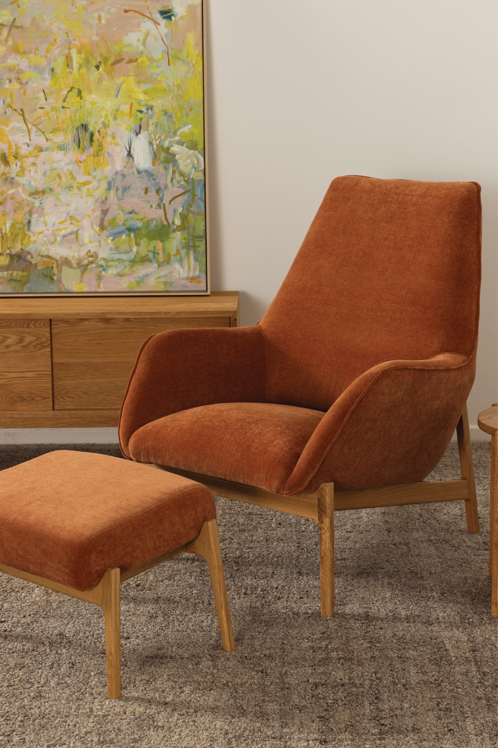 Arna Foot Stool - Rust