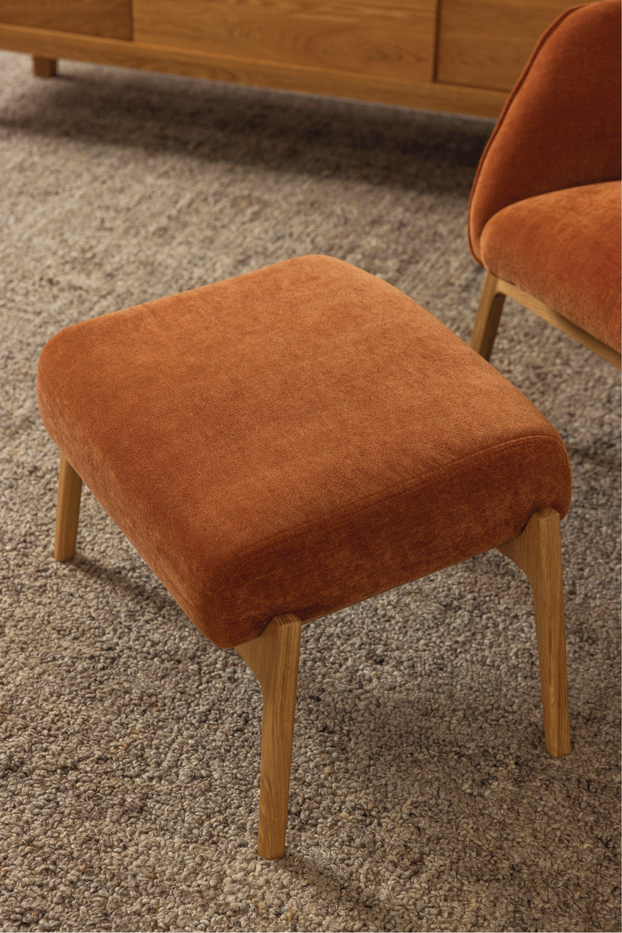 Arna Foot Stool - Rust