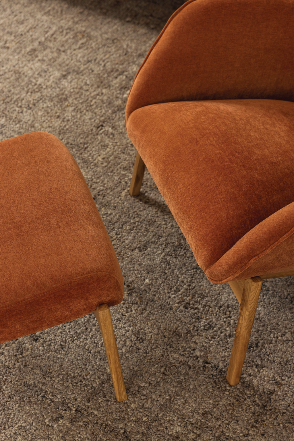 Arna Foot Stool - Rust