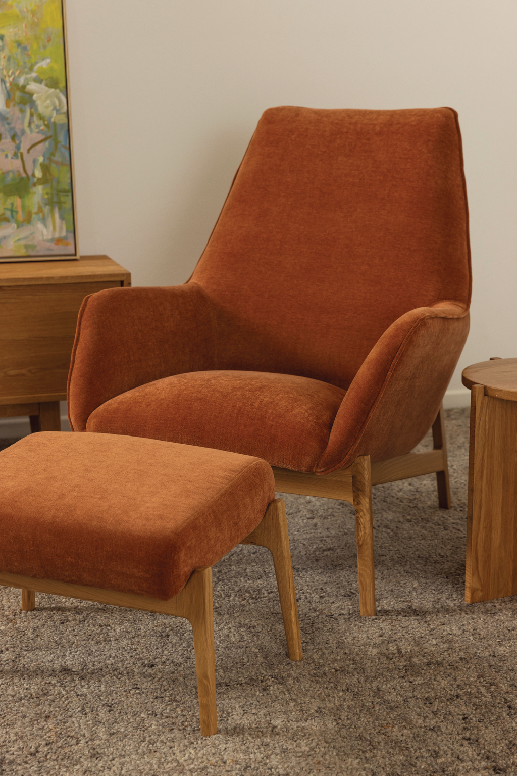 Arna Foot Stool - Rust