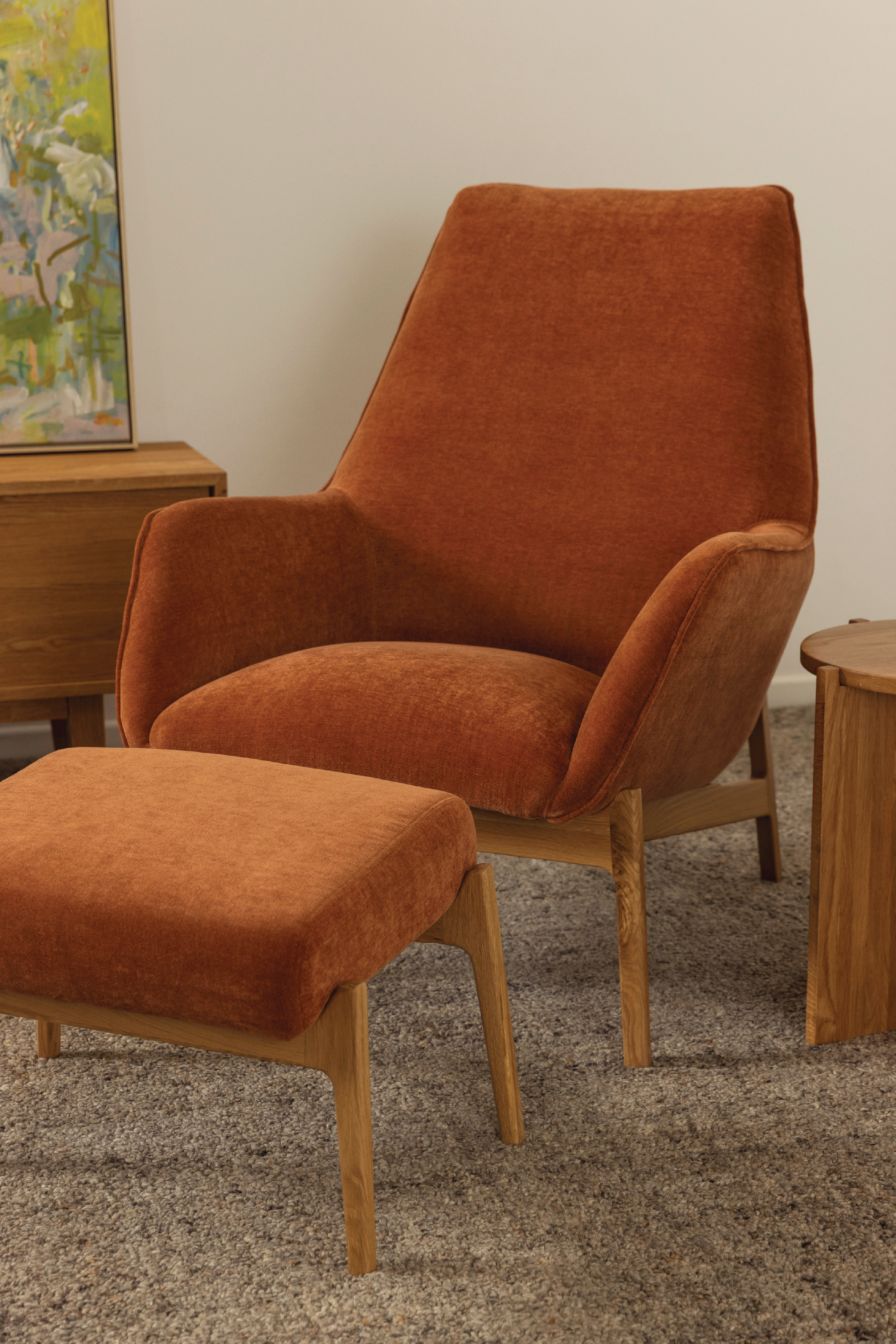 Arna Foot Stool - Rust