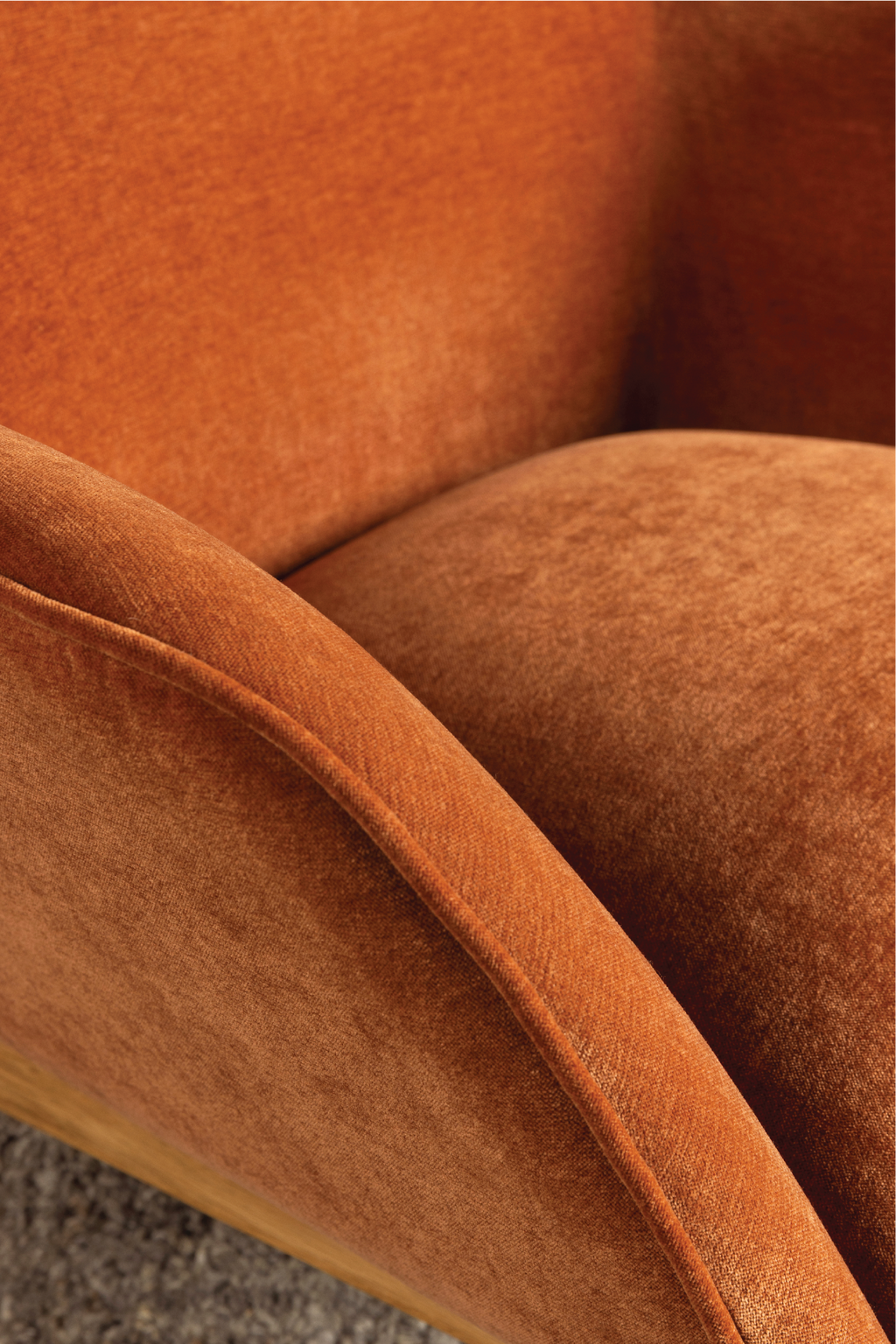 Arna High Back Arm Chair - Rust