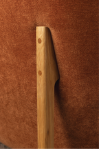 Arna High Back Arm Chair - Rust