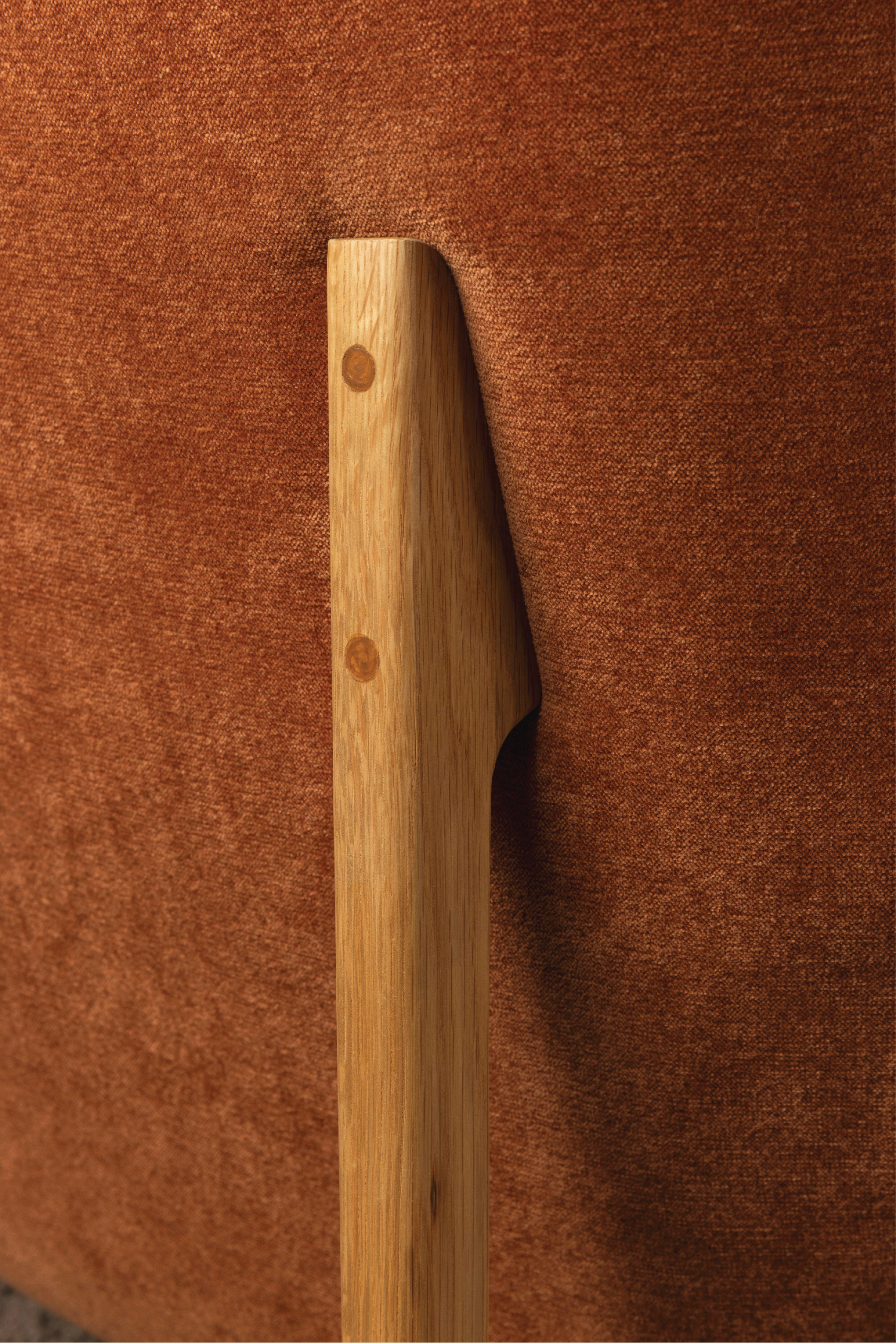 Arna High Back Arm Chair - Rust