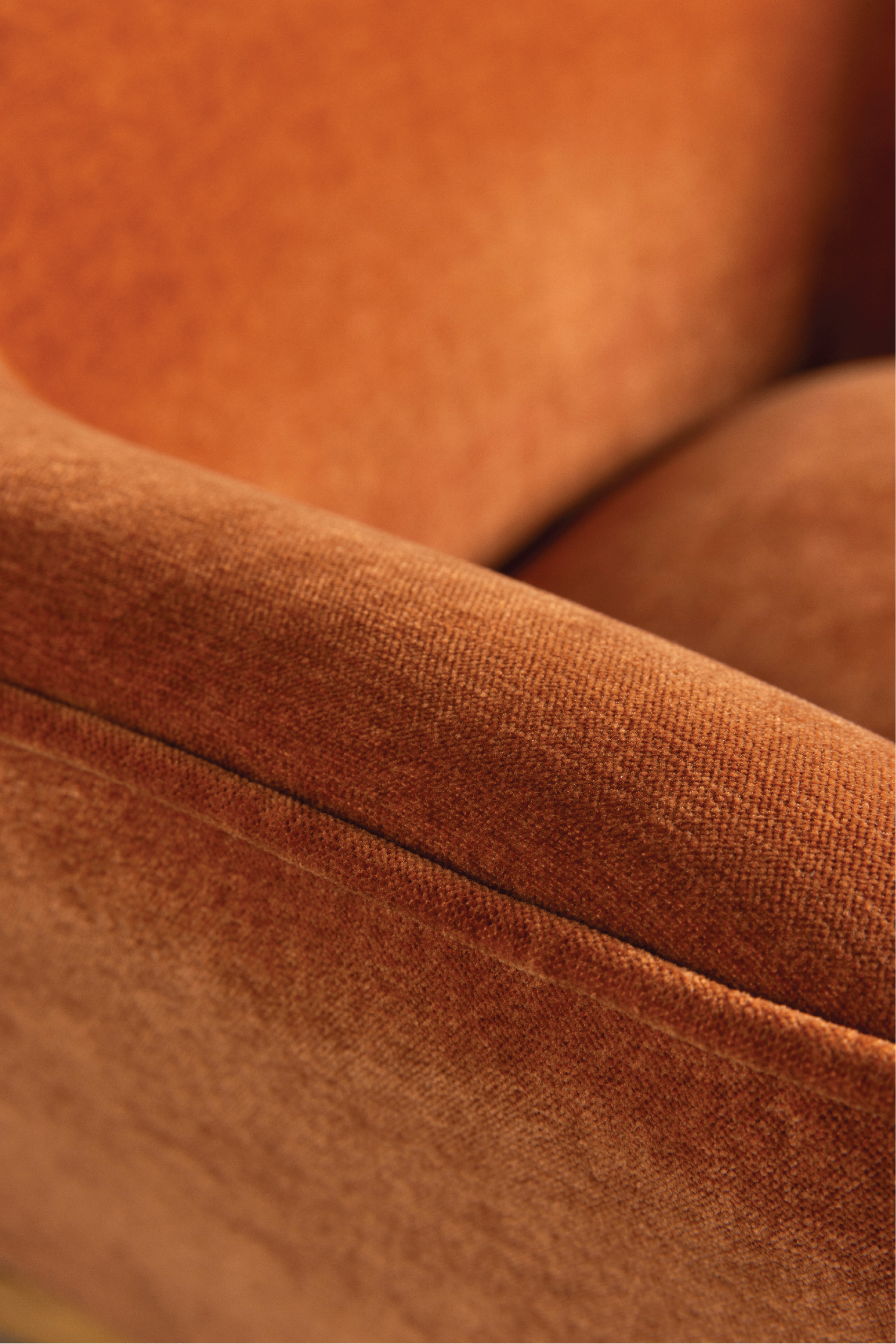 Arna High Back Arm Chair - Rust