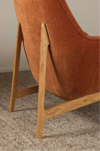 Arna High Back Arm Chair - Rust