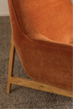 Arna High Back Arm Chair - Rust