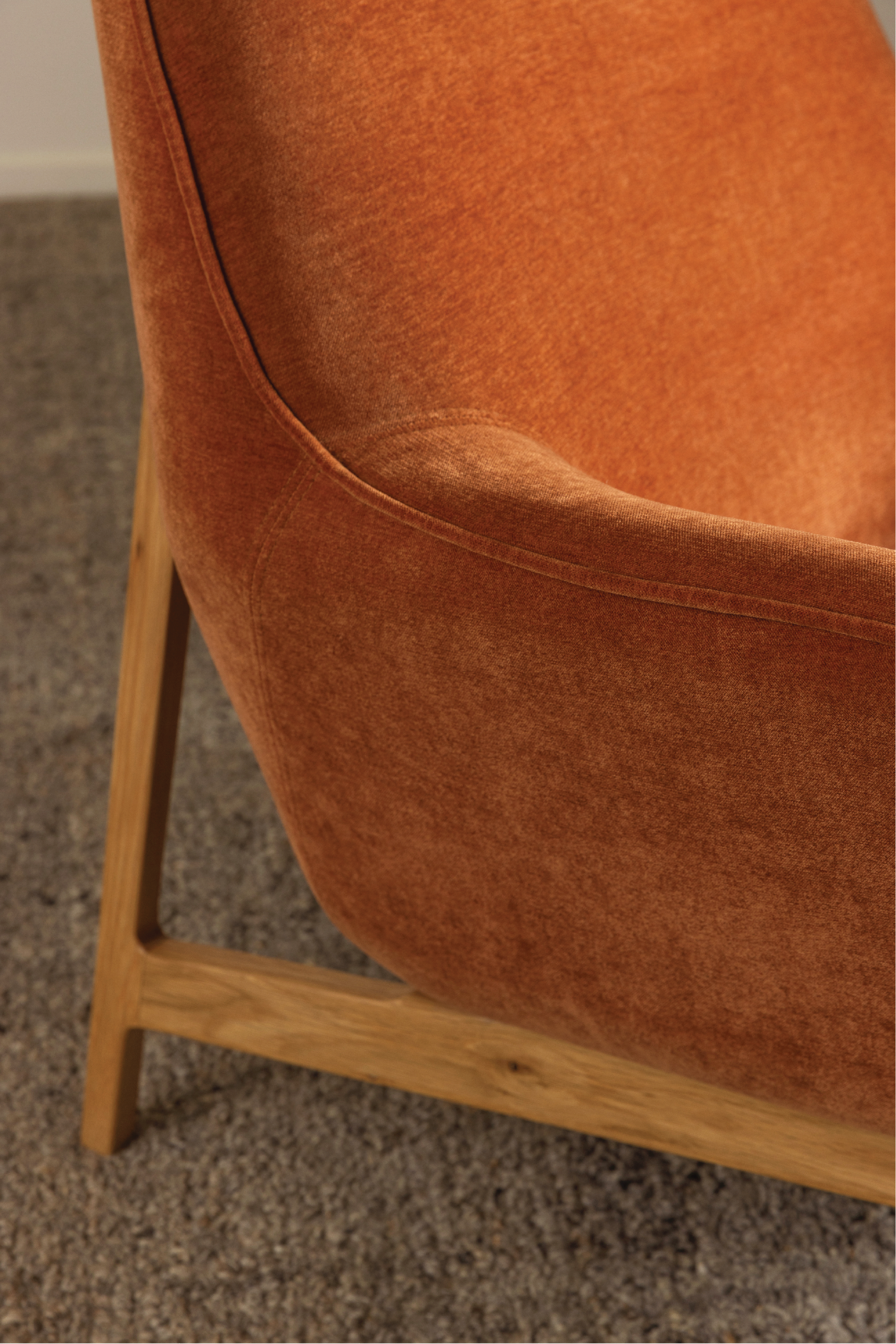 Arna High Back Arm Chair - Rust