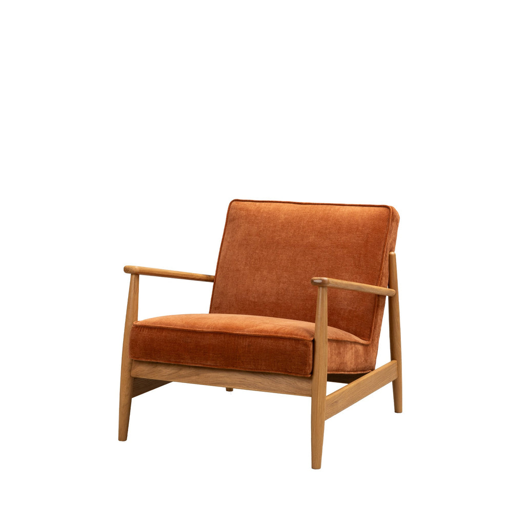 Arna Lounge Chair - Rust