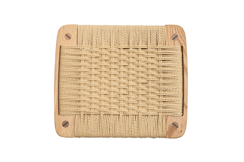 Forest Oak & Paper Cord Counter Stool