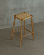 Forest Oak & Paper Cord Counter Stool