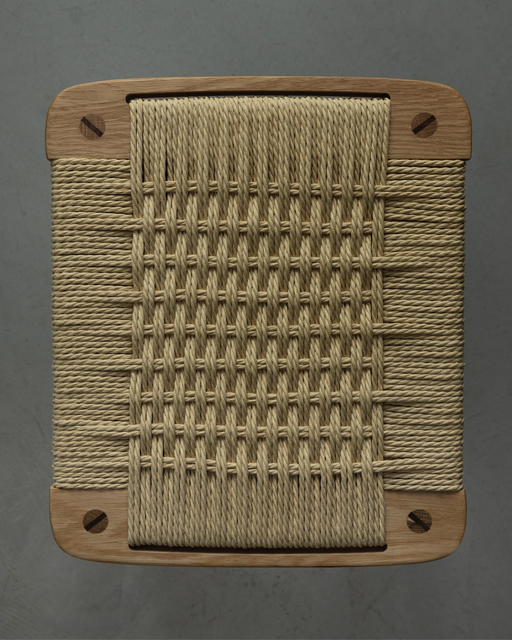 Forest Oak & Paper Cord Counter Stool