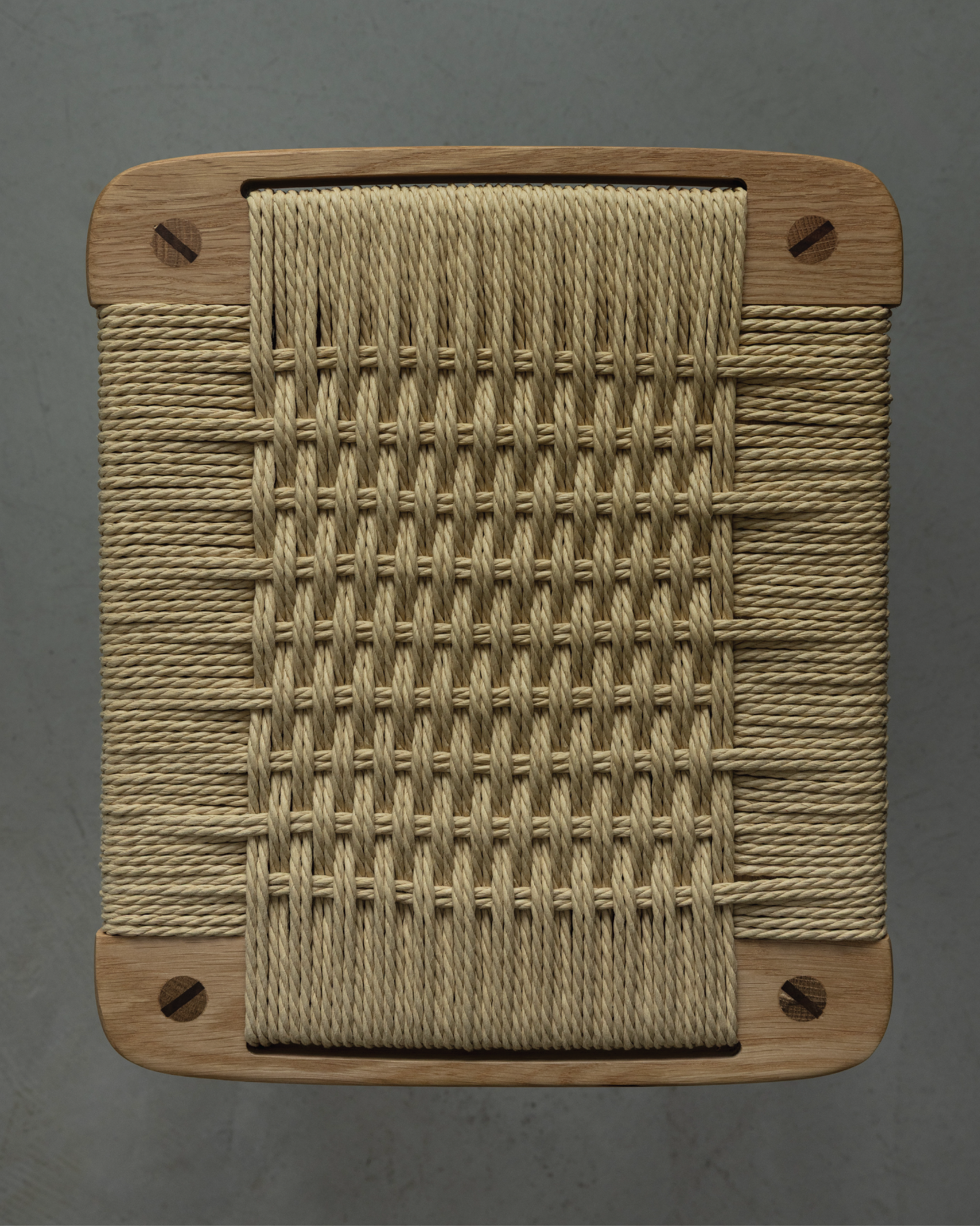 Forest Oak & Paper Cord Counter Stool