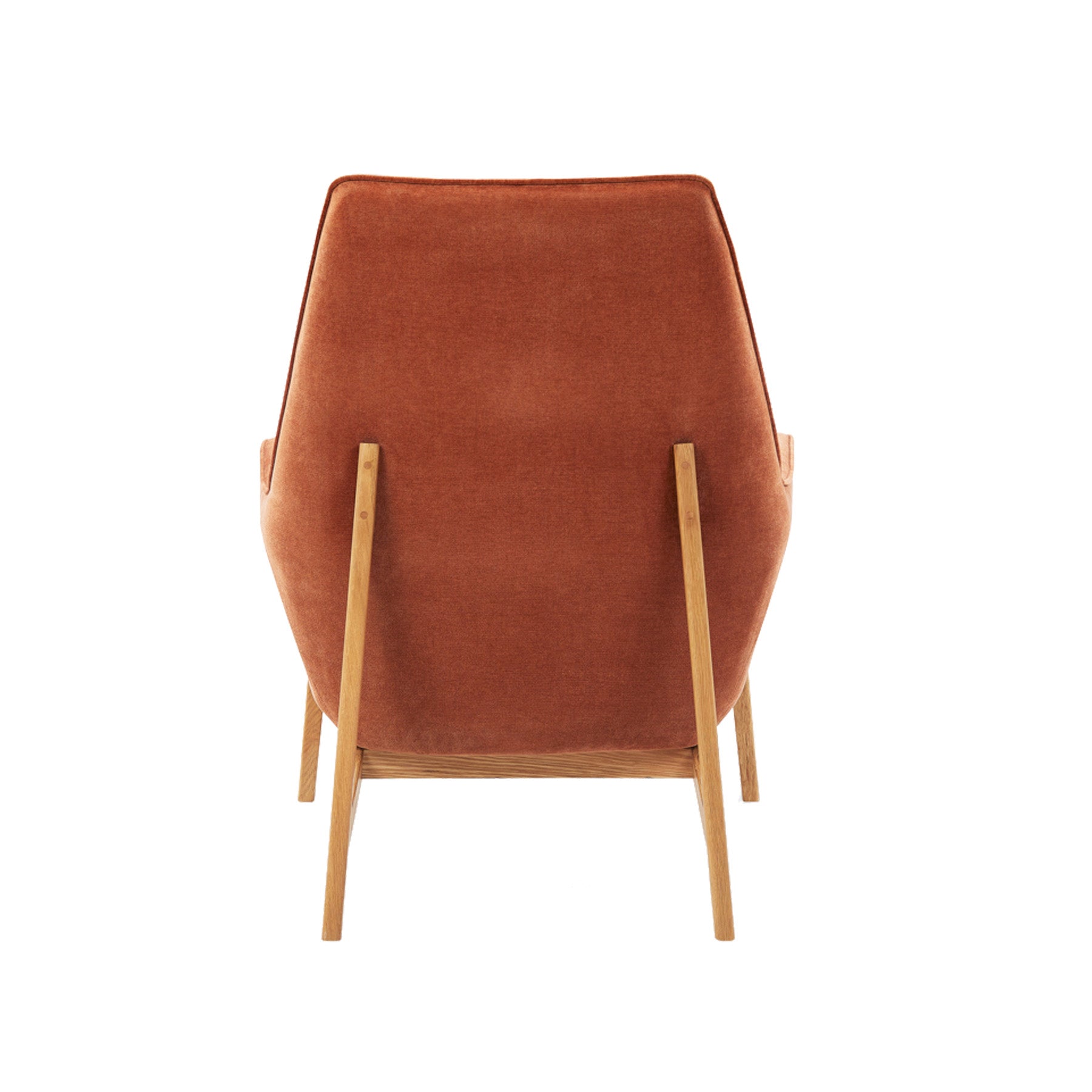 Arna High Back Arm Chair - Rust