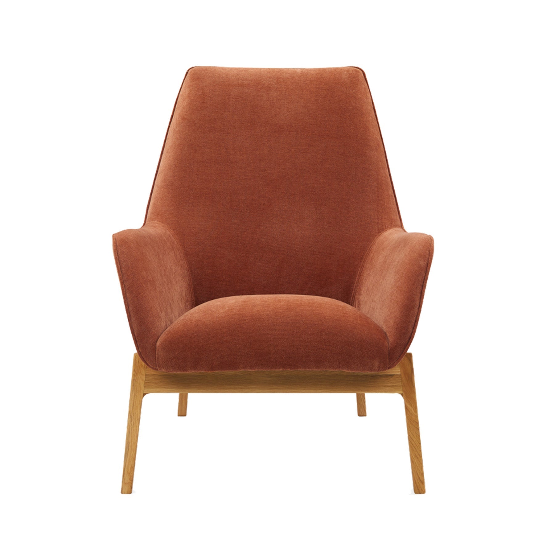Arna High Back Arm Chair - Rust