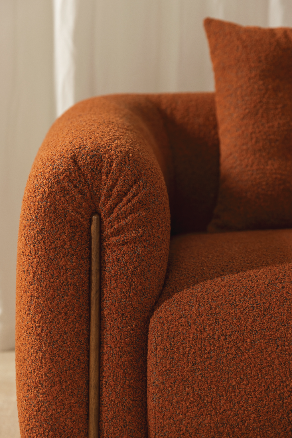 Kurva Sofa 3 Seat - Burnt Orange