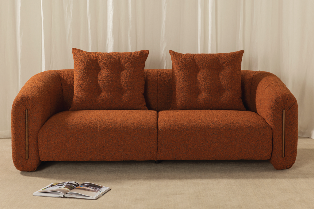 Kurva Sofa 3 Seat - Burnt Orange