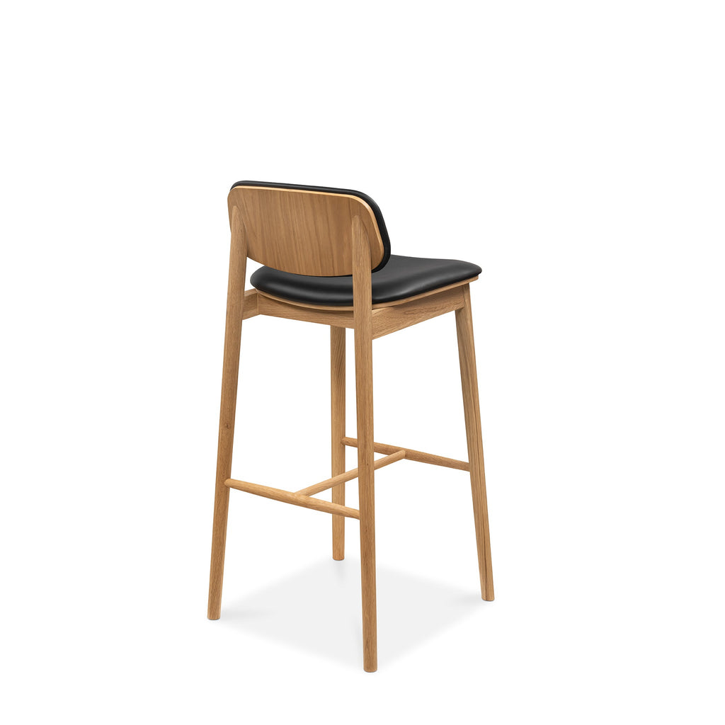 Arna 01 Bar Stool - Black Leather