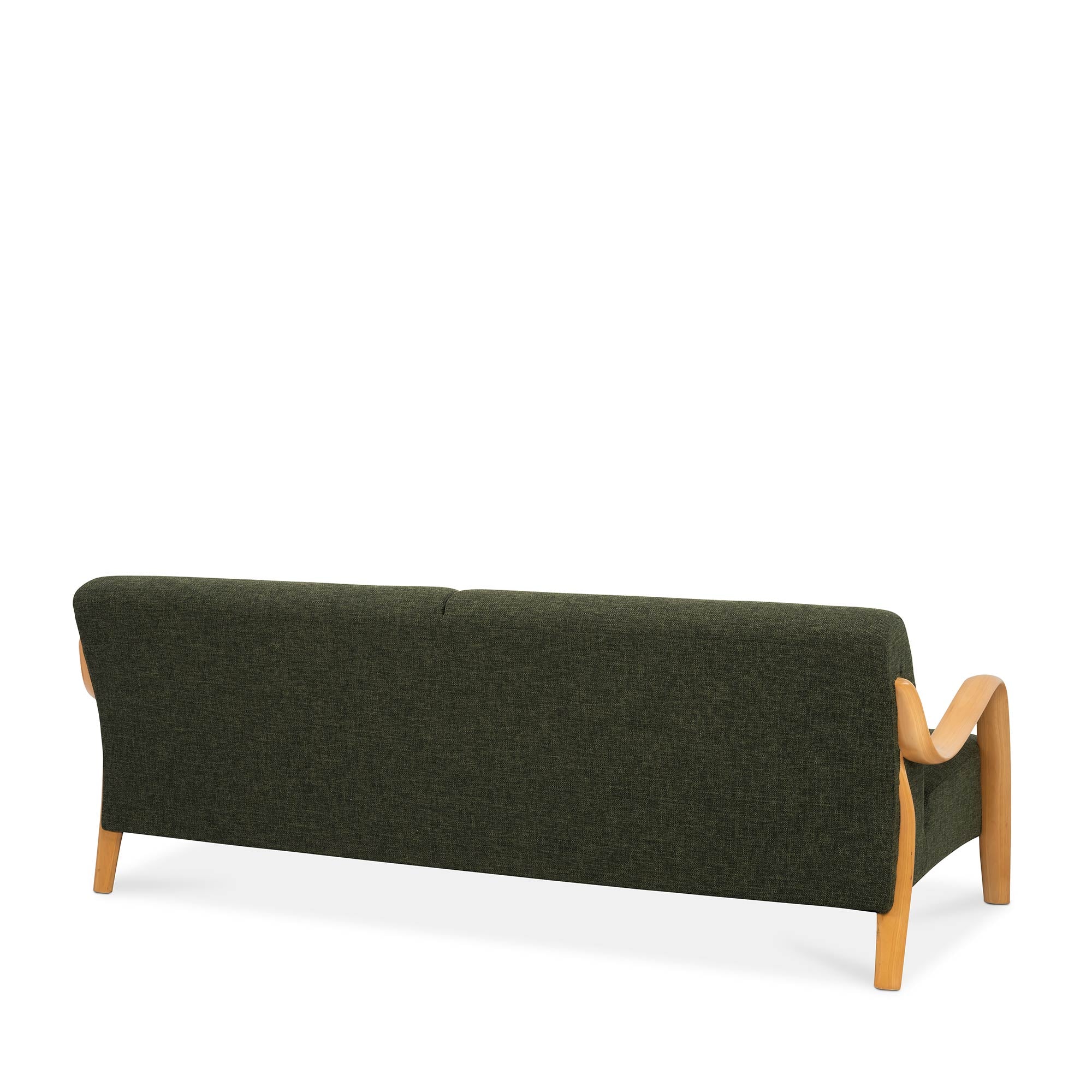 Beech 3 Seat Sofa - Forest Green