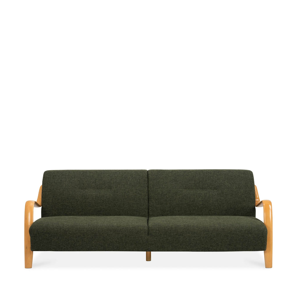 Beech 3 Seat Sofa - Forest Green