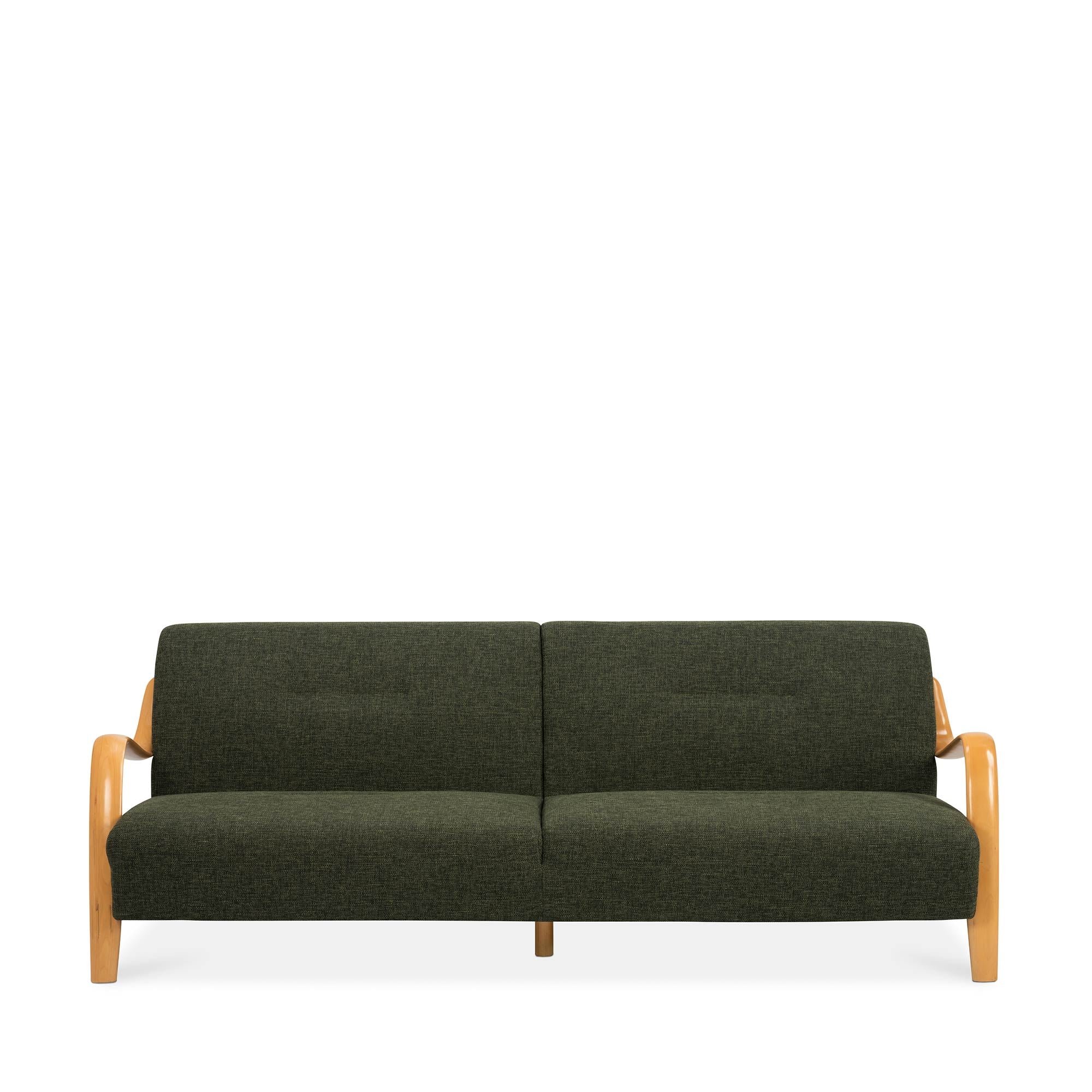 Beech 3 Seat Sofa - Forest Green